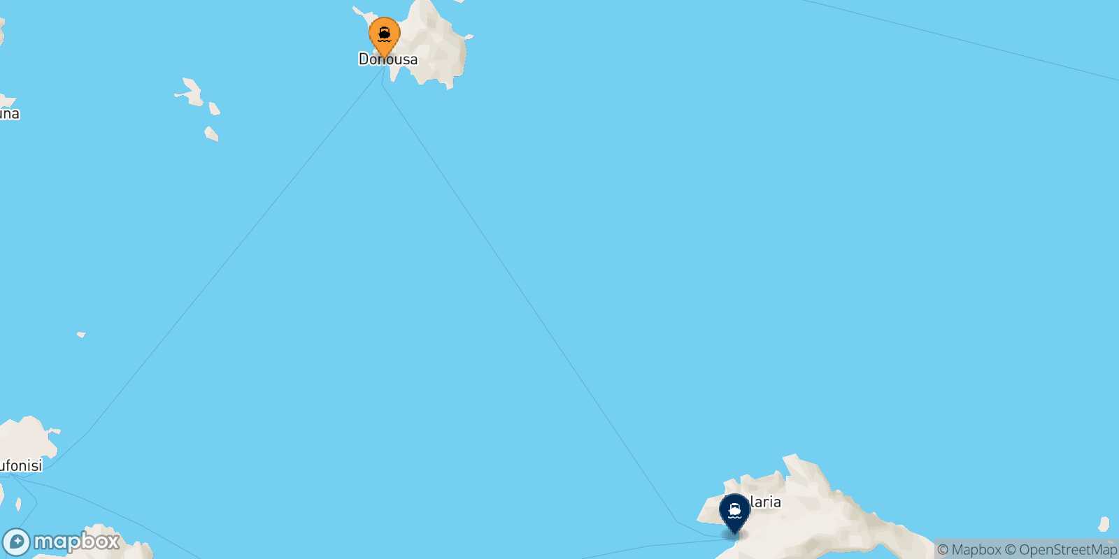 Carte des traverséesDonoussa Aegiali (Amorgos)