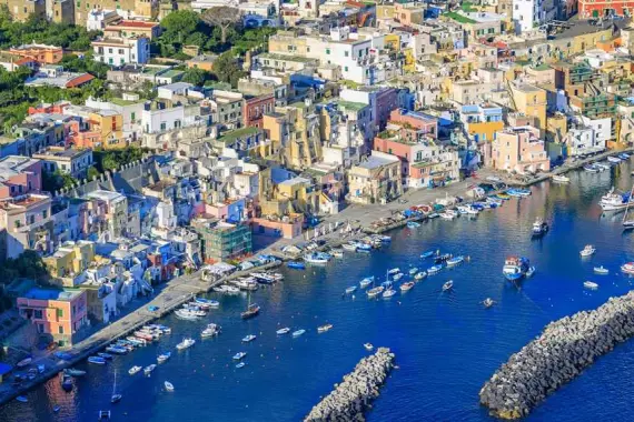 Procida : vue du ciel