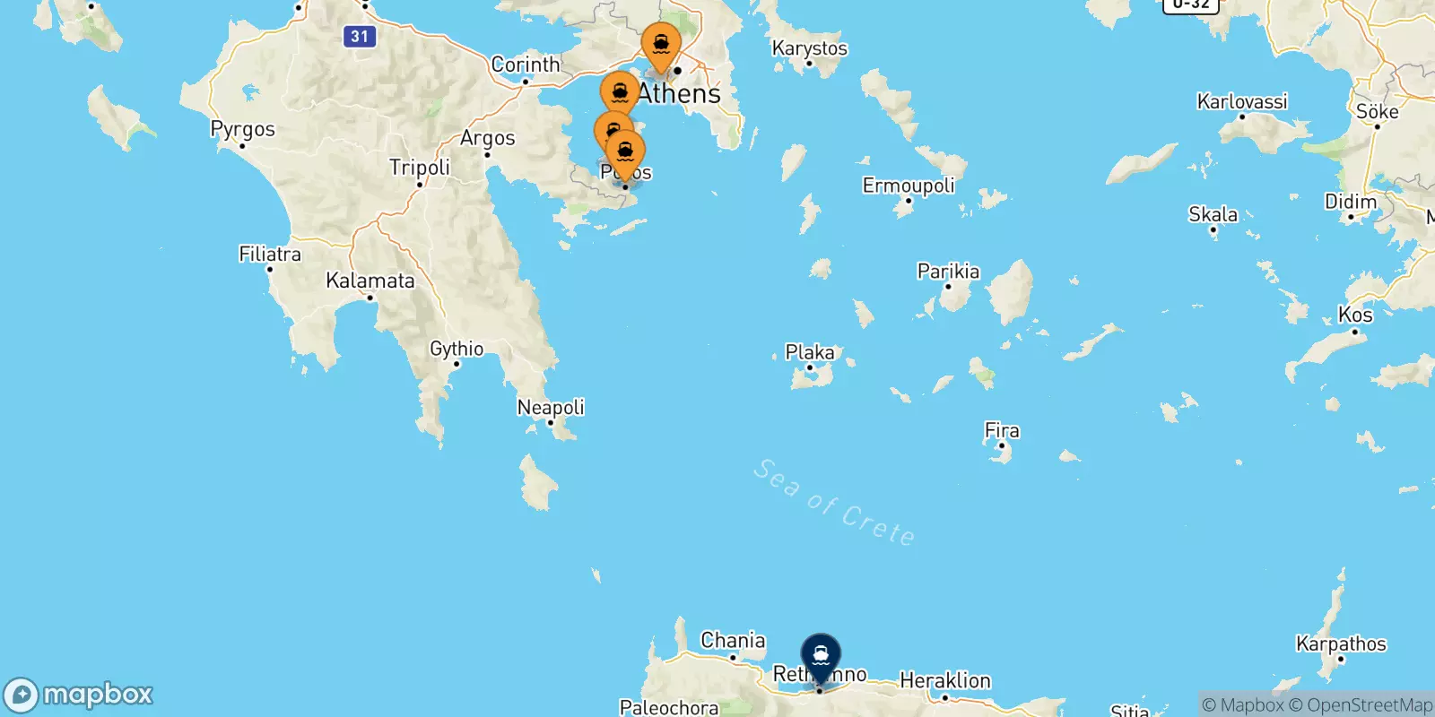 Ferry pour Myli (Agistri)