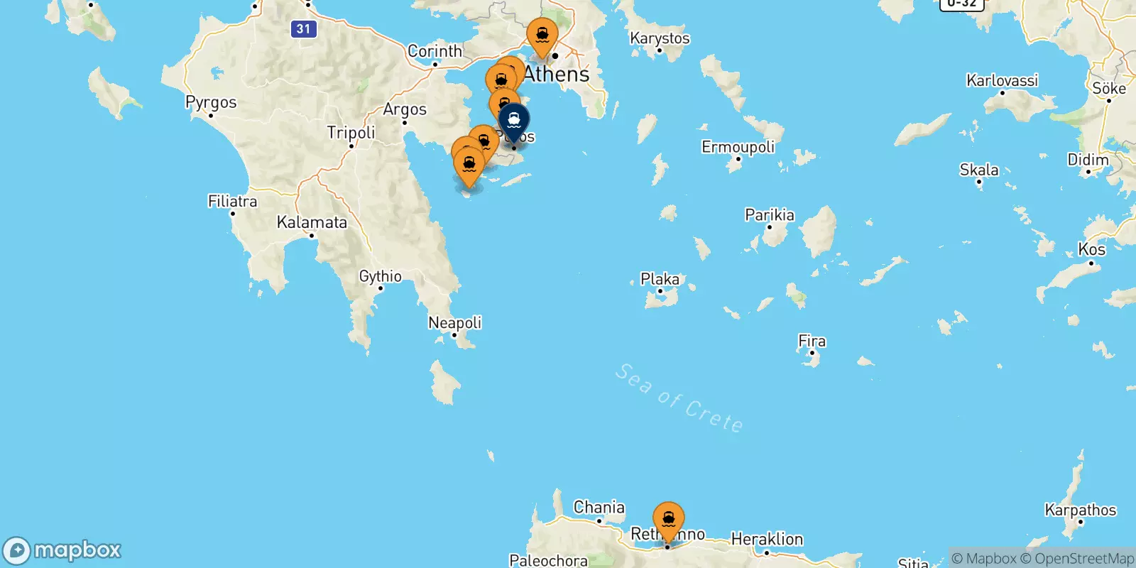 Ferry pour Poros