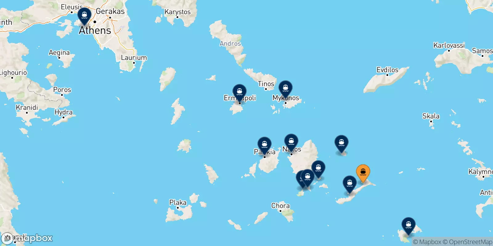 Ferry de Aegiali (Amorgos) pour la Grèce