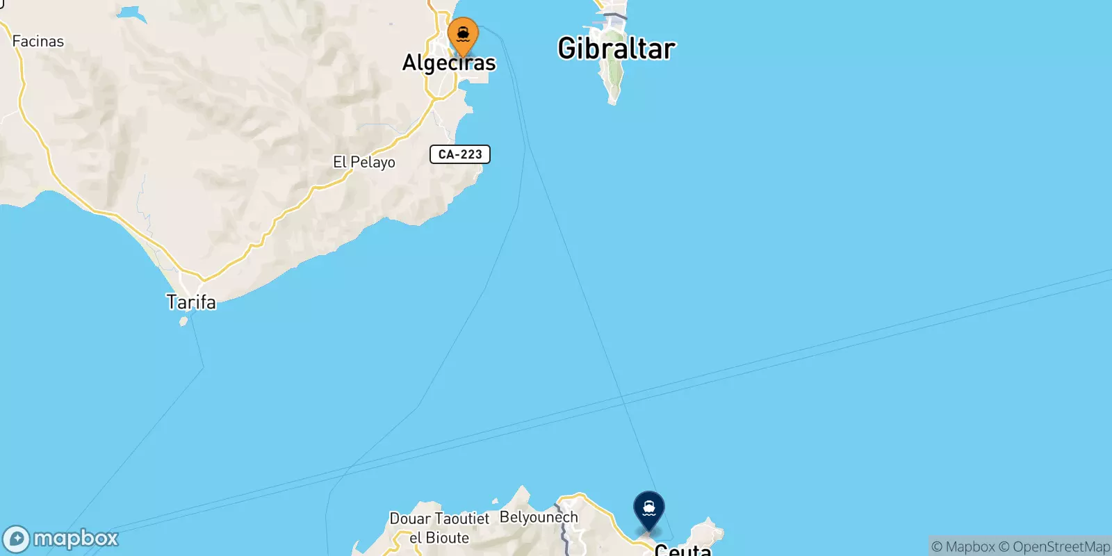 Ferry de Algésiras pour Ceuta