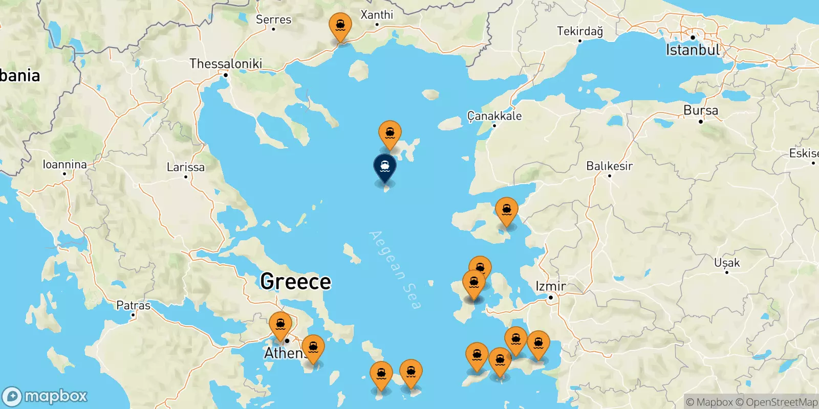 Ferry de la Grèce pour Agios Efstratios