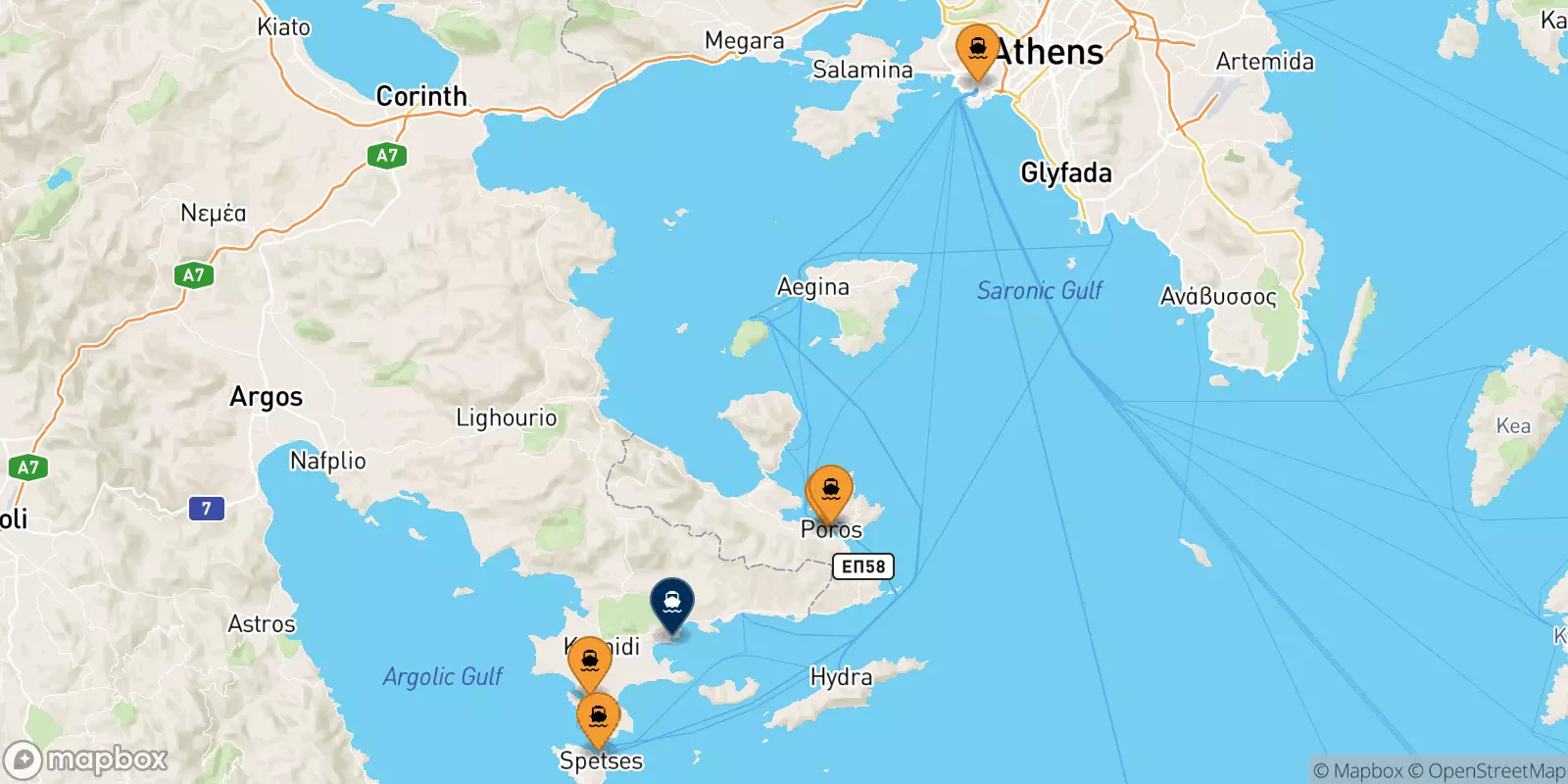 Ferry de la Grèce pour Hermione