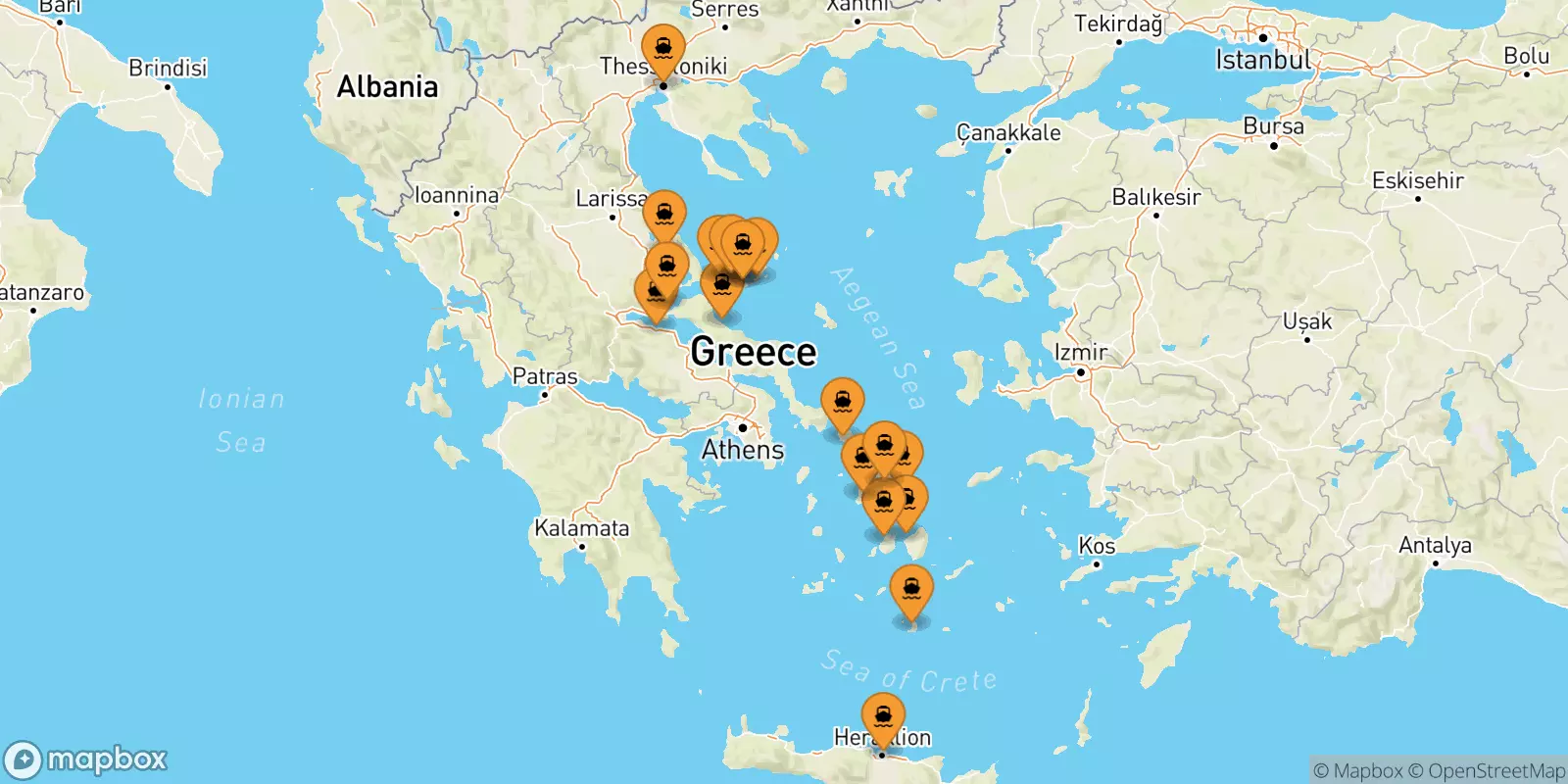 Ferry de la Grèce pour les Îles Sporades