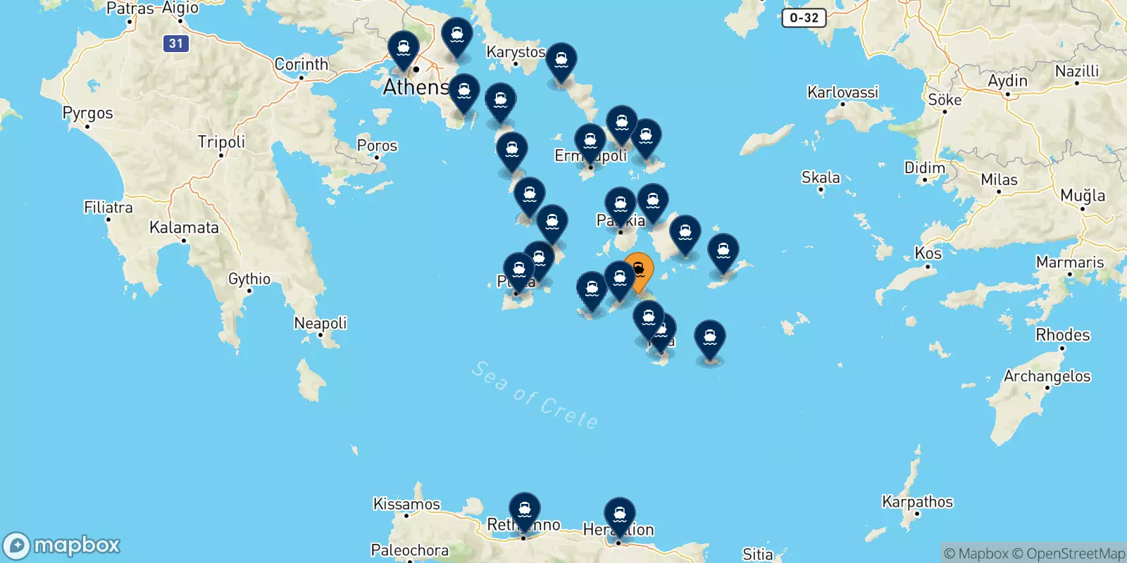 Ferry de Ios pour la Grèce