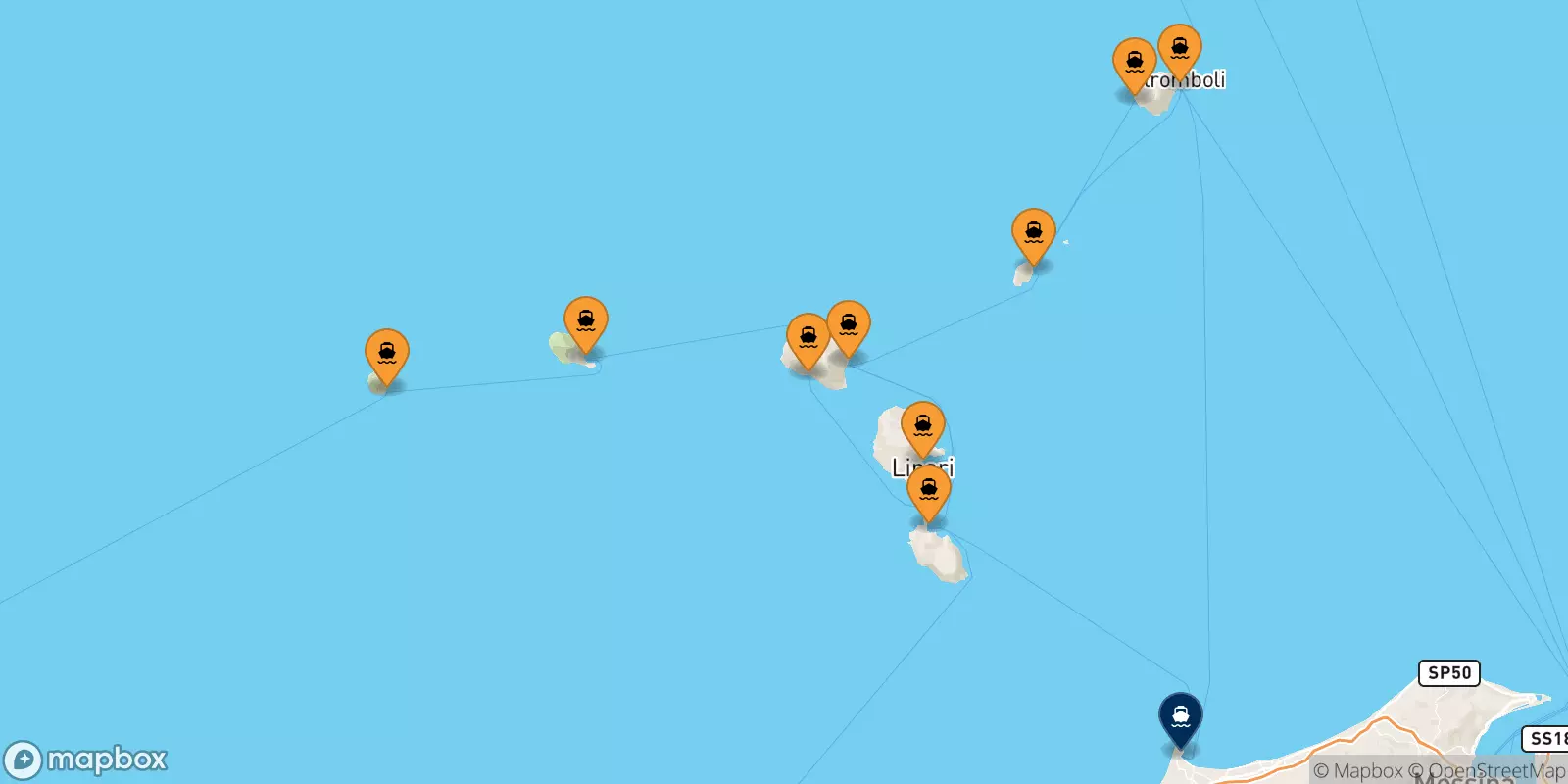 Ferry des Îles Éoliennes pour Milazzo