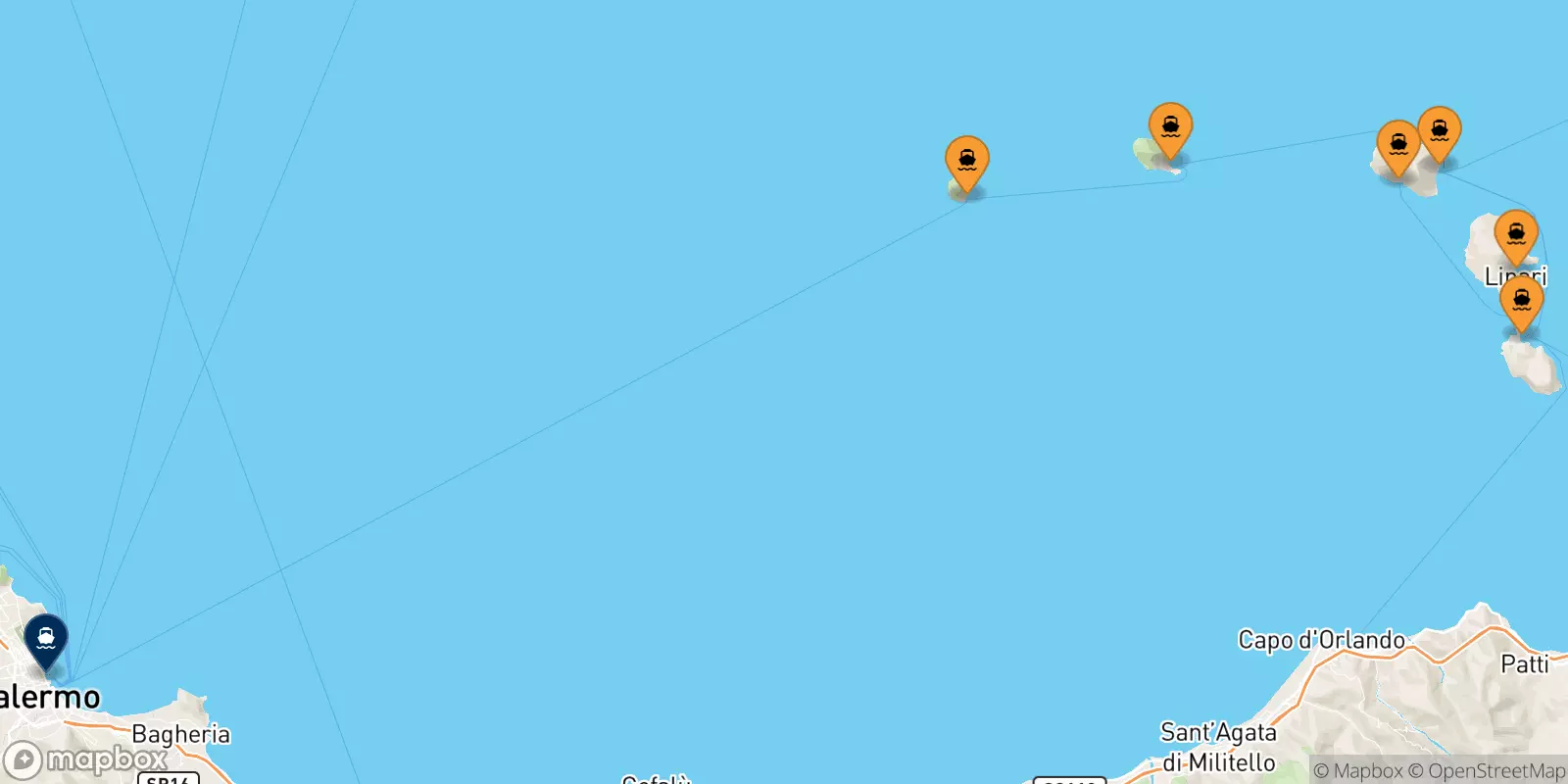 Ferry des Îles Éoliennes pour Palerme