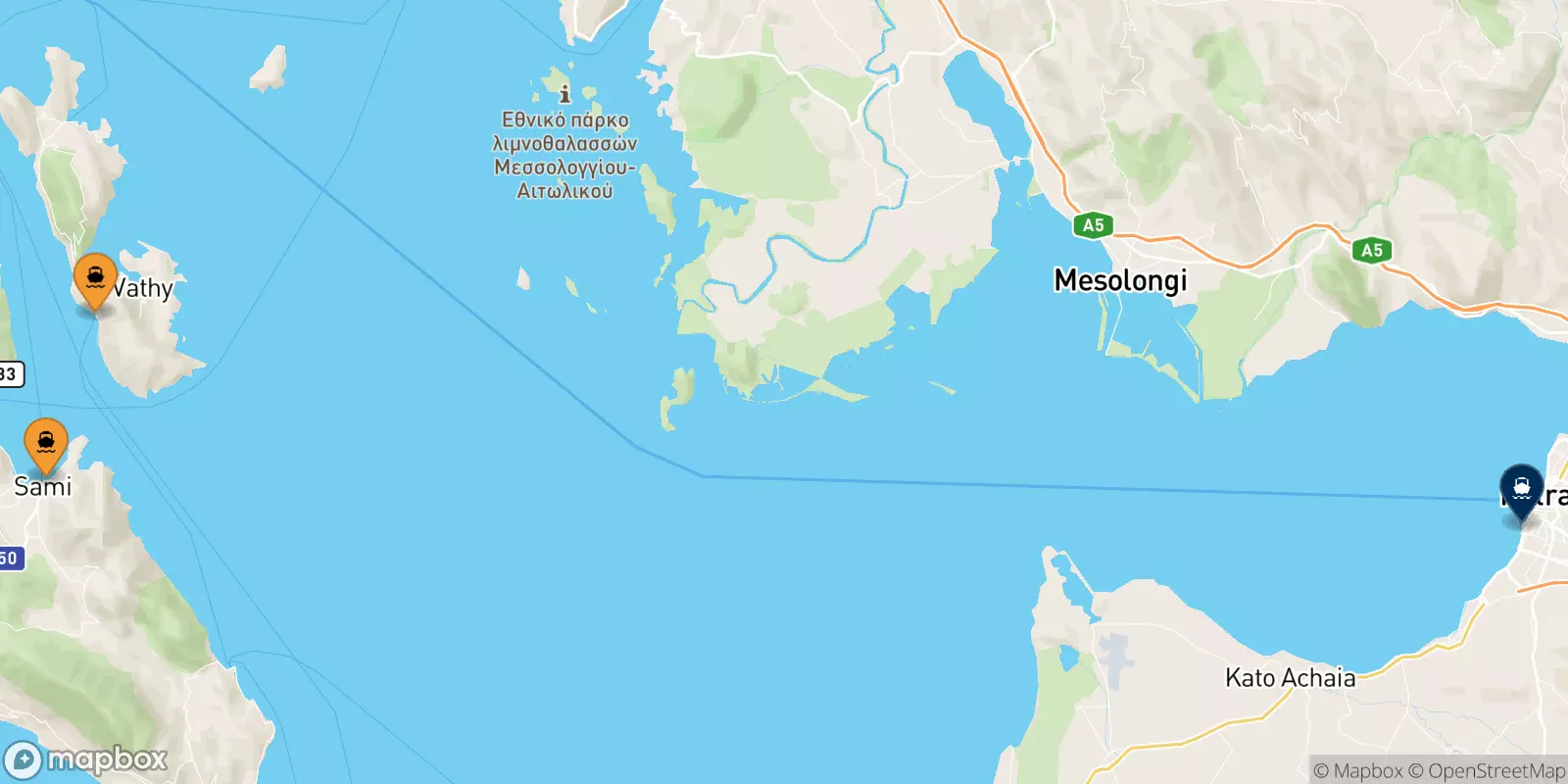 Ferry de Îles Ioniennes pour Patras