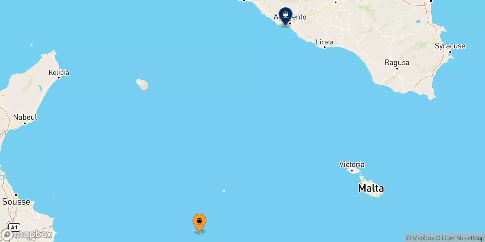 Ferry de Lampedusa pour la Sicile