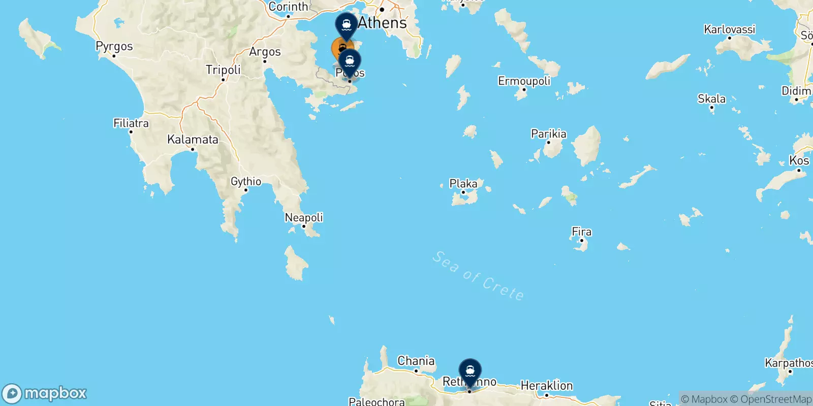 Ferry de Methana pour les Îles Saroniques