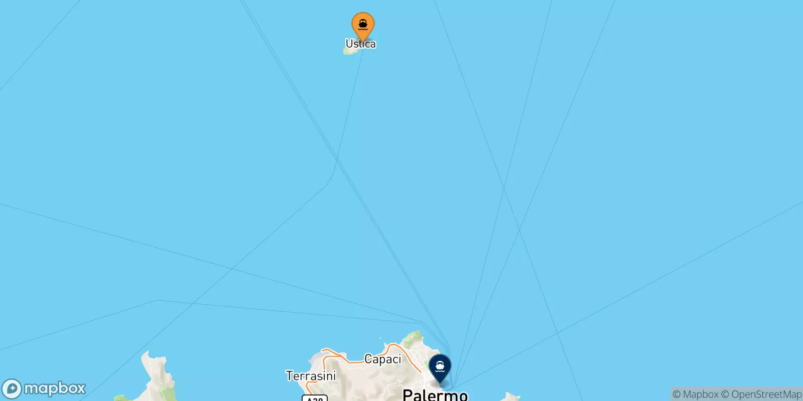 Ferry de Ustica pour Palerme