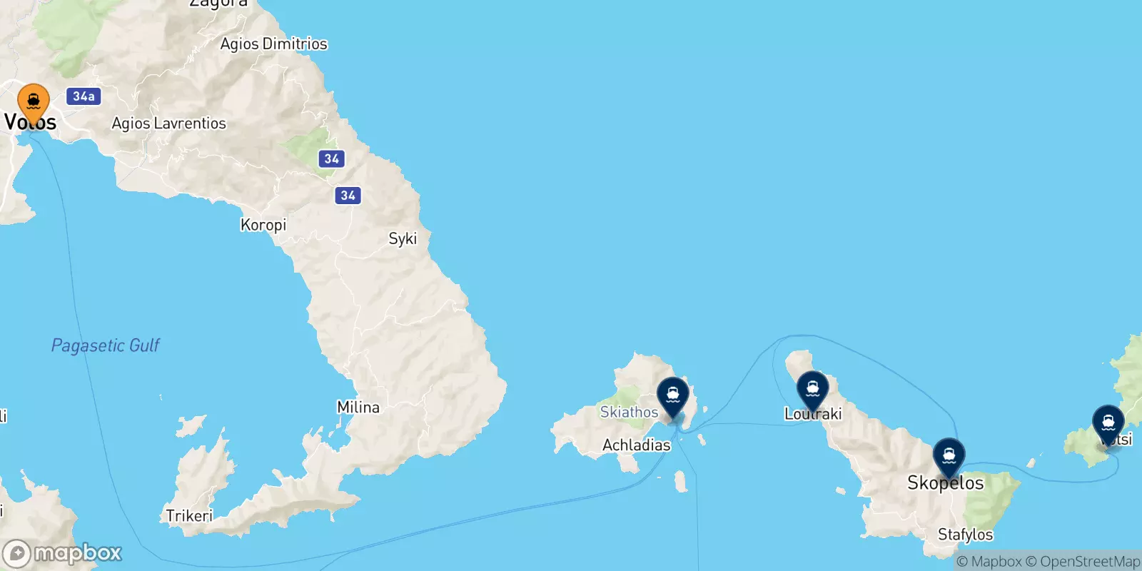 Ferry de Vólos pour les Îles Sporades