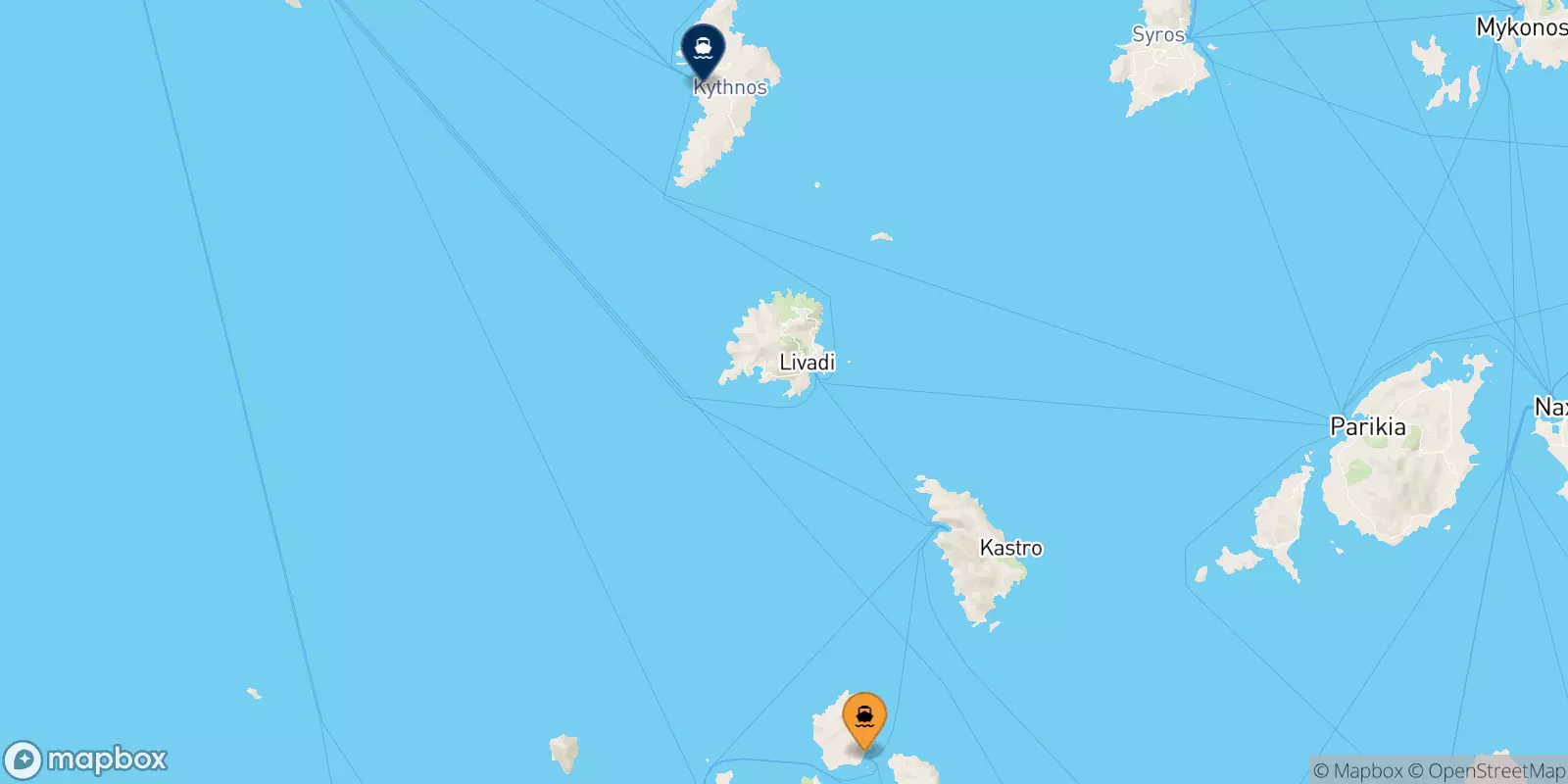 Ferry de Kimolos pour Kythnos