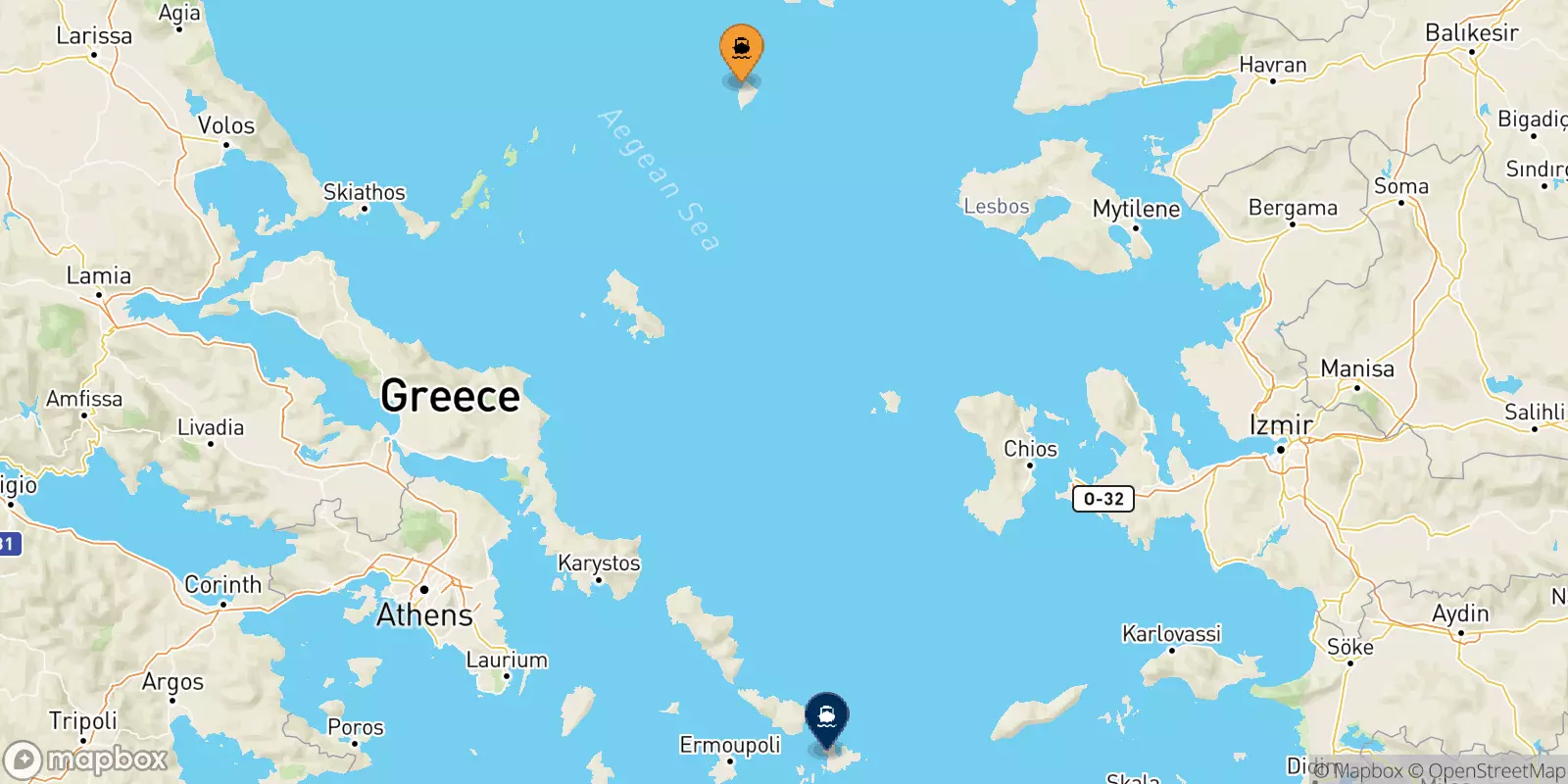 Ferry de Agios Efstratios pour Mykonos