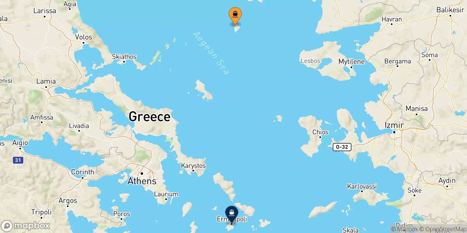 Ferry de Agios Efstratios pour Syros