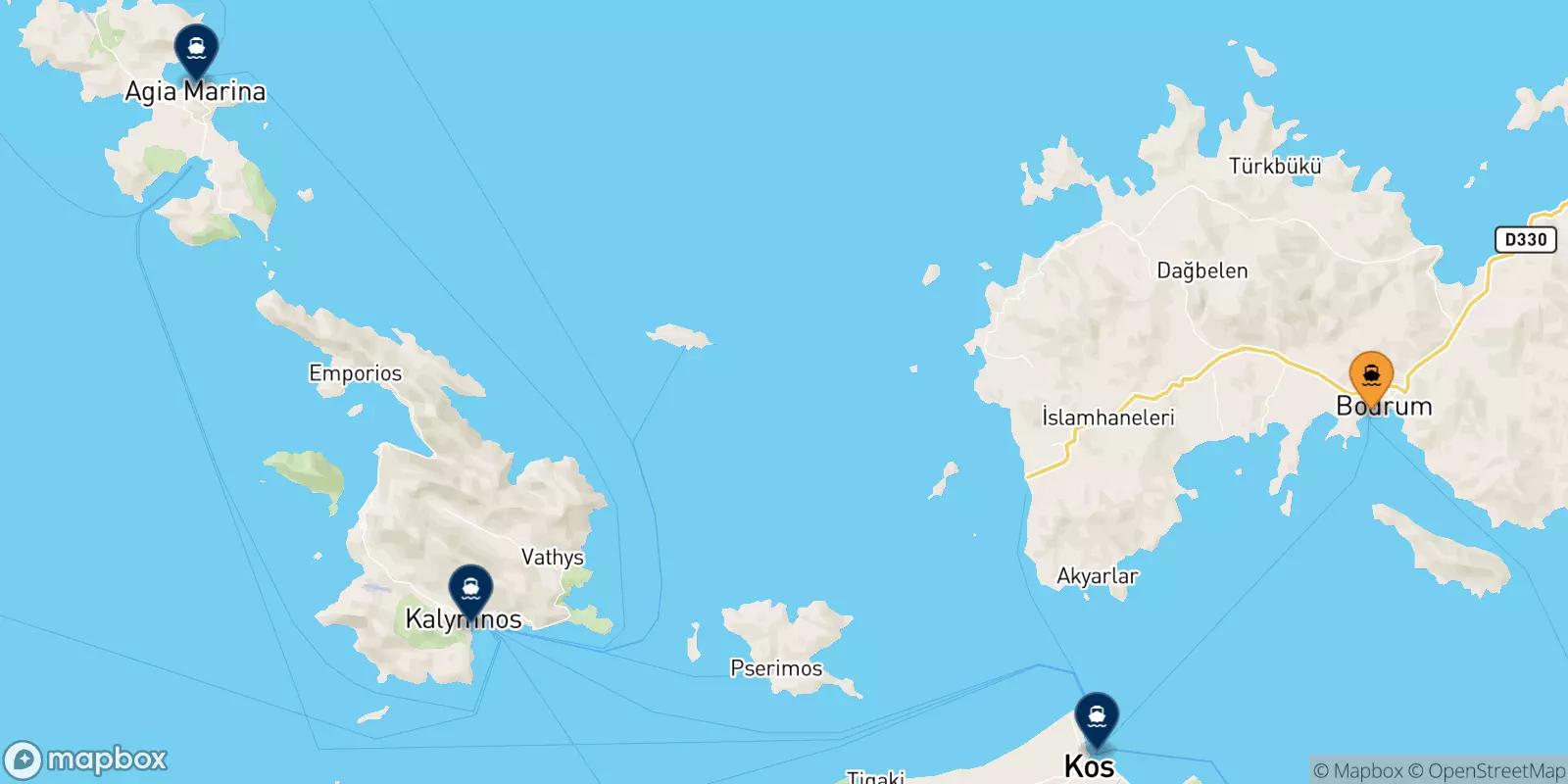 Ferry de Turgutreis pour Îles Du Dodécanèse