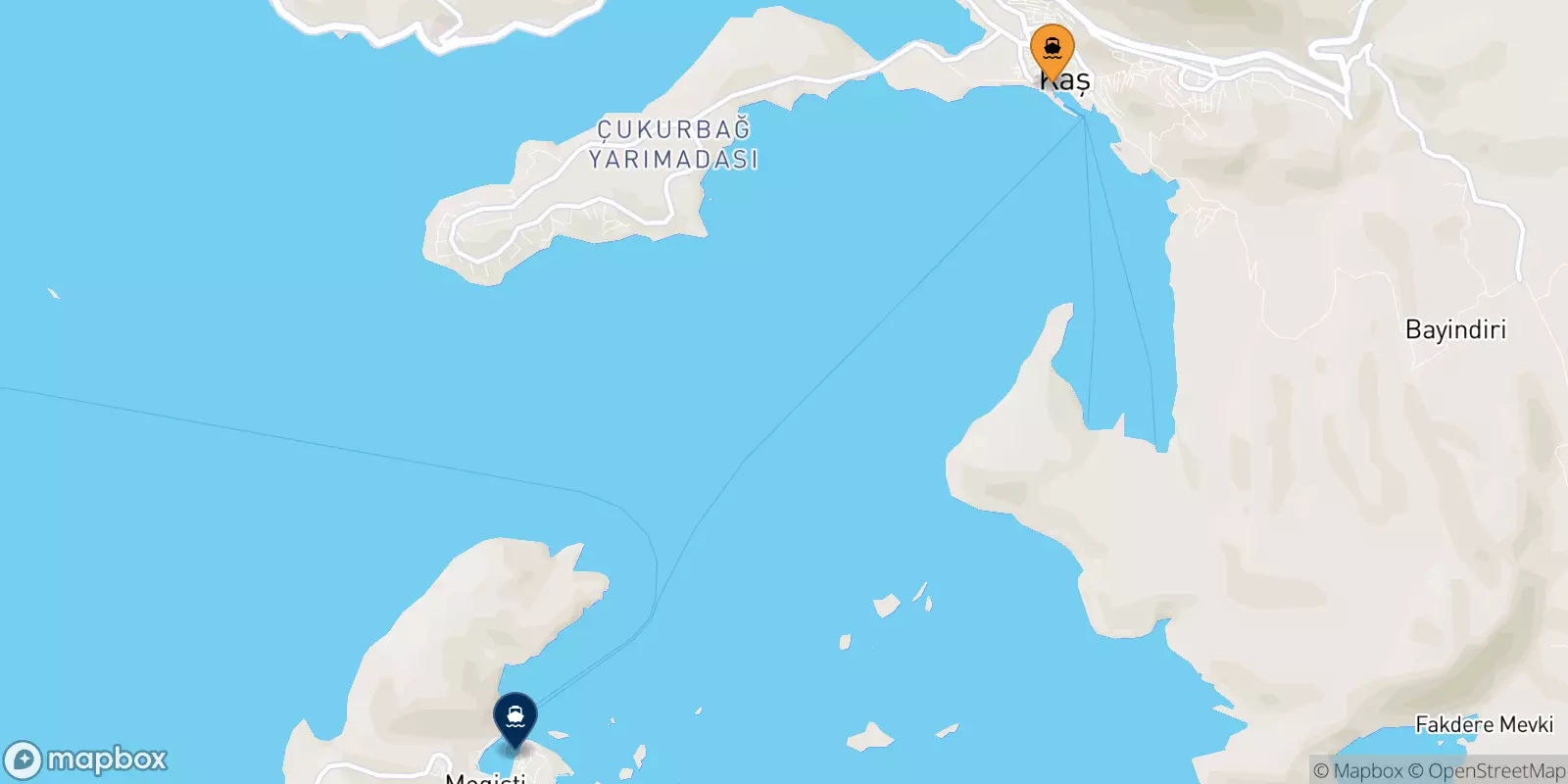 Ferry de la Turquie pour Kastellórizo