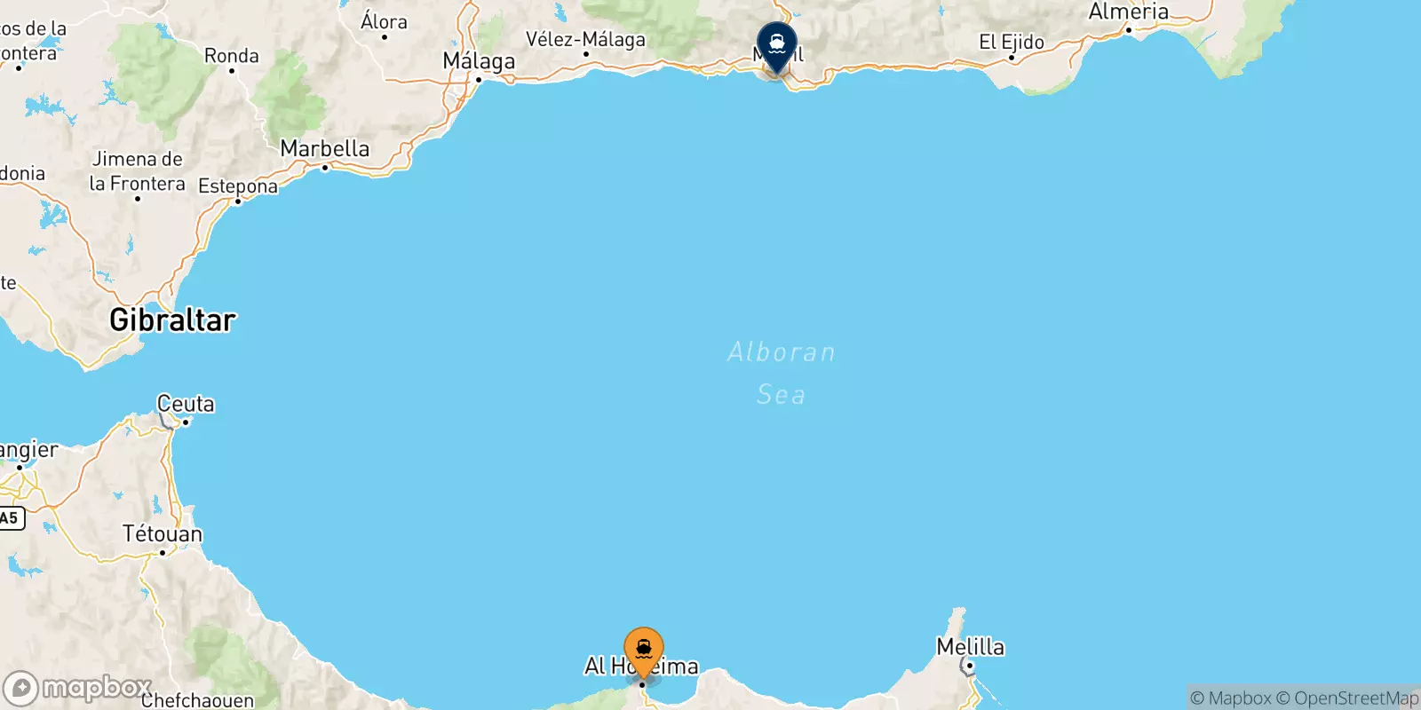 Ferry de Al Hoceima pour l'Espagne