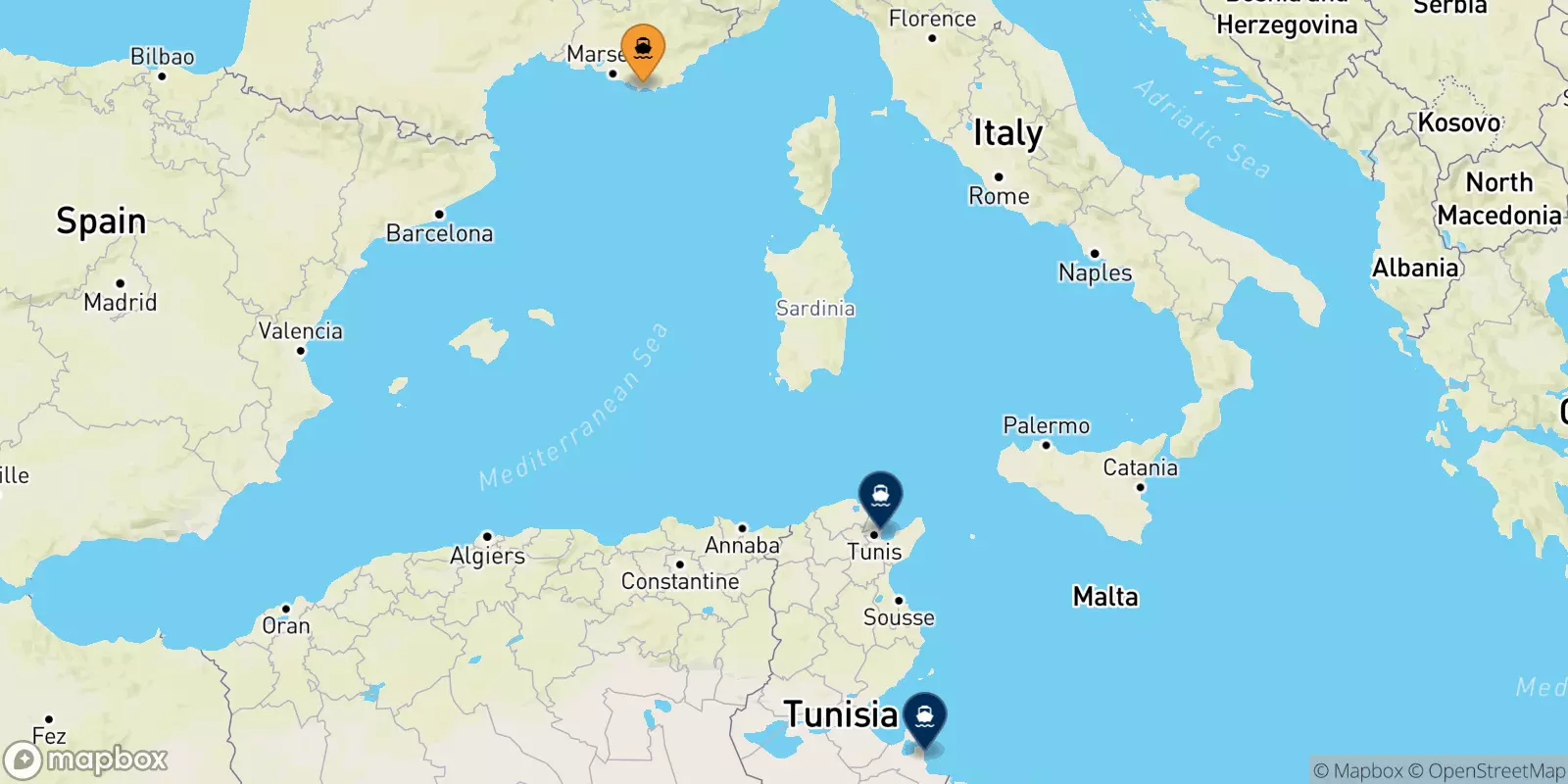 Ferry de Toulon pour la Tunisie