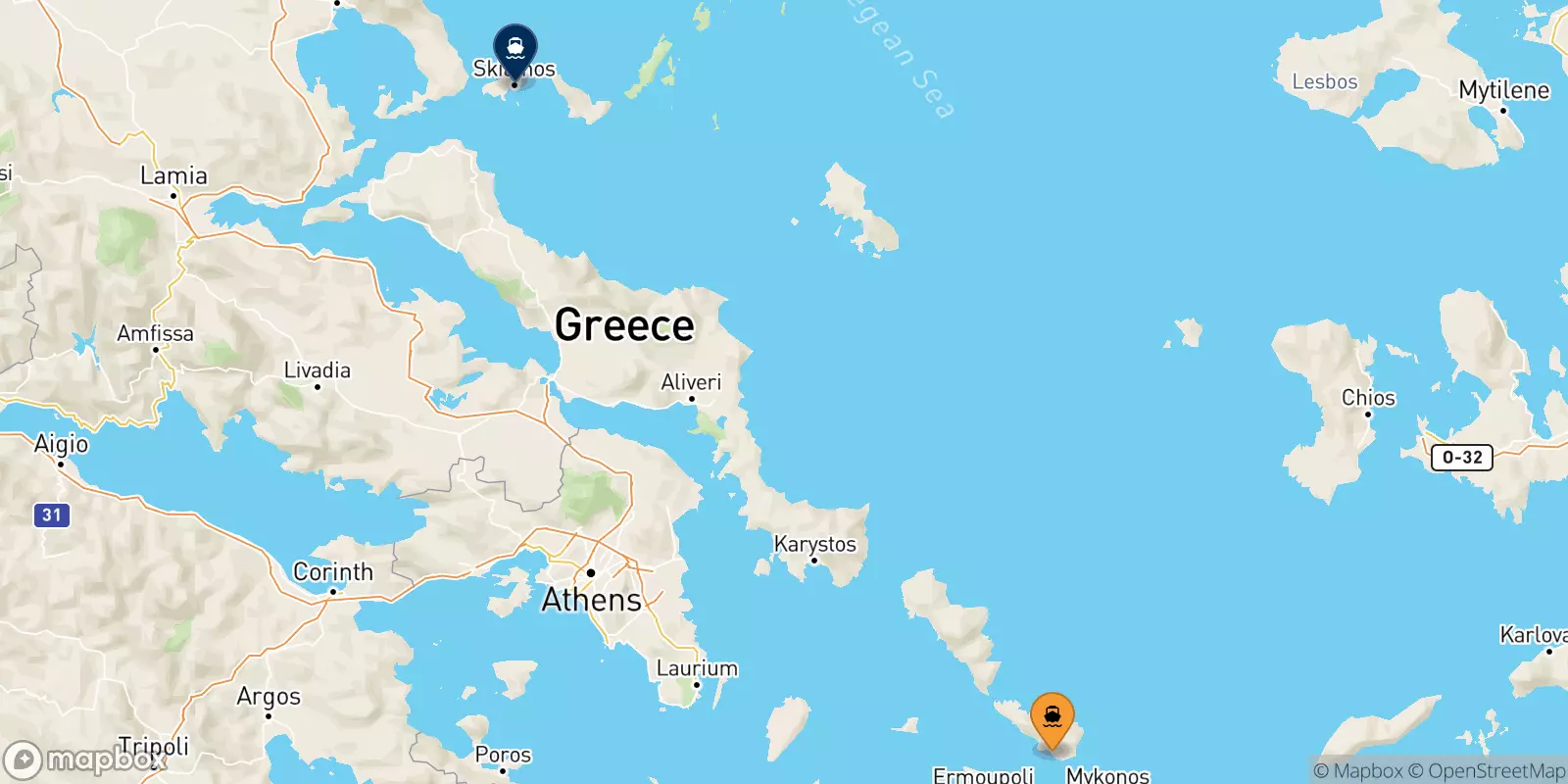 Ferry de Tinos pour les Îles Sporades