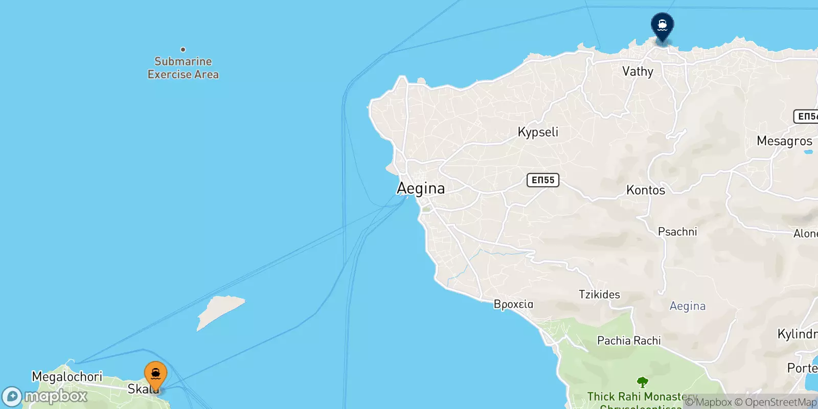 Ferry de Agistri pour Souvala (Aegina)