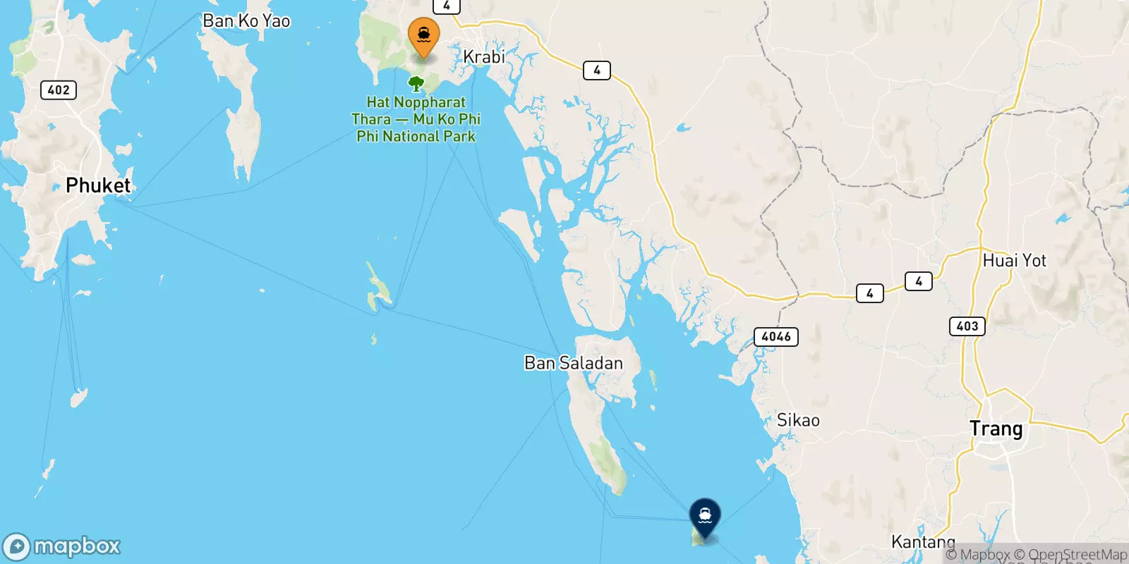 Ferry de Ao Nang (Nopparat Thara Pier) pour Koh Ngai