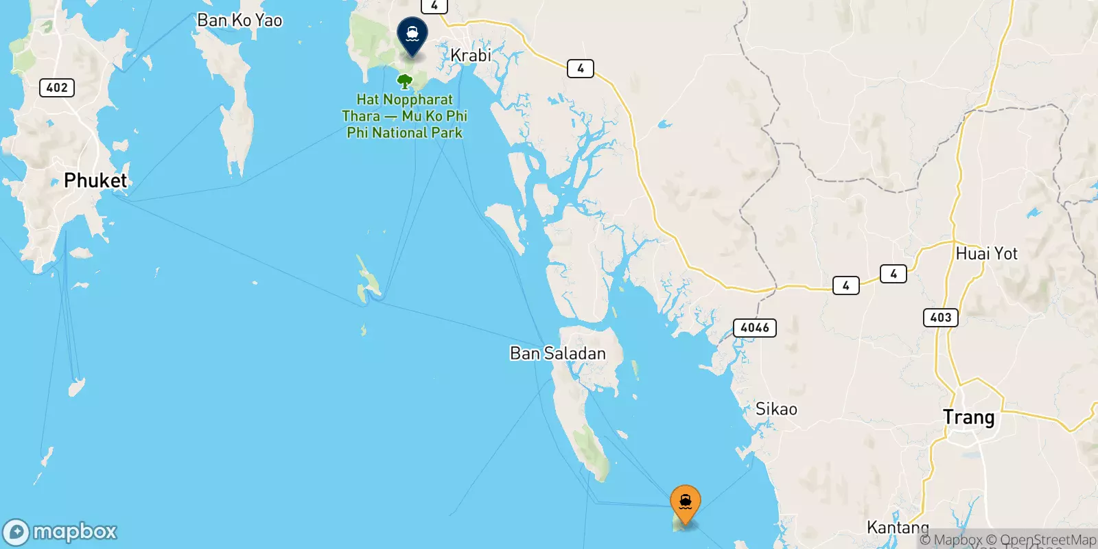 Ferry de Koh Ngai pour Ao Nang (Nopparat Thara Pier)