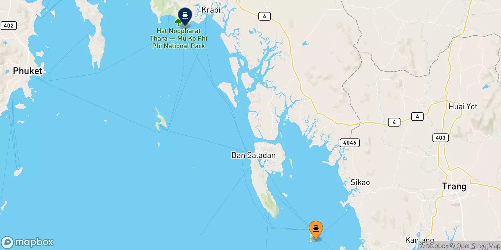 Ferry de Koh Ngai pour East Railay Bay Beach Floating Pier