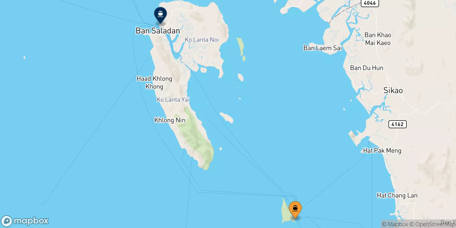 Ferry de Koh Ngai pour Koh Lanta (Saladan Pier)