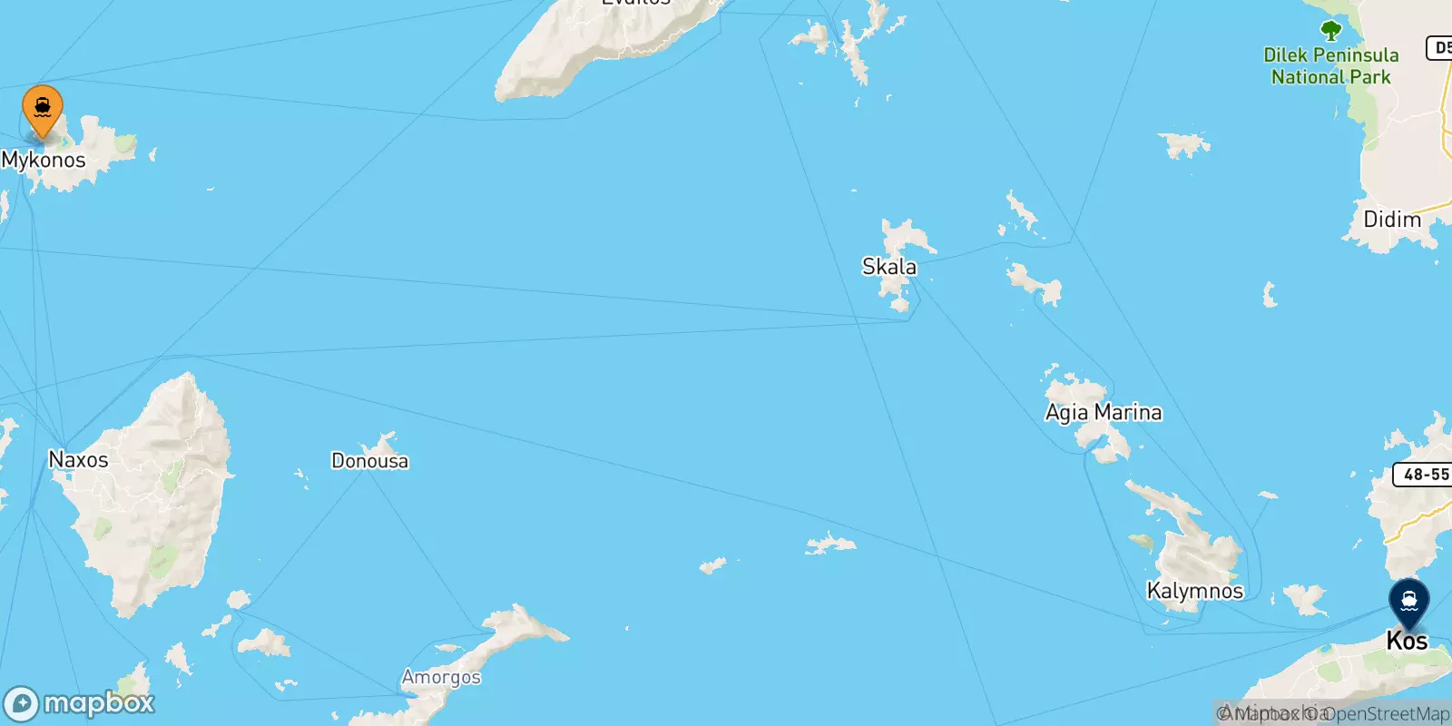 Ferry de Mykonos pour Kos
