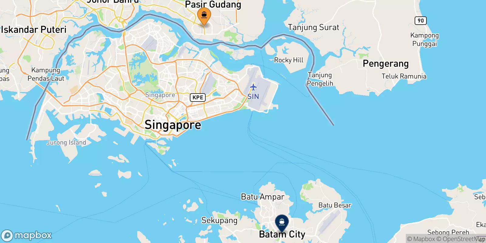 Ferry de Pasir Gudang pour Batam Centre