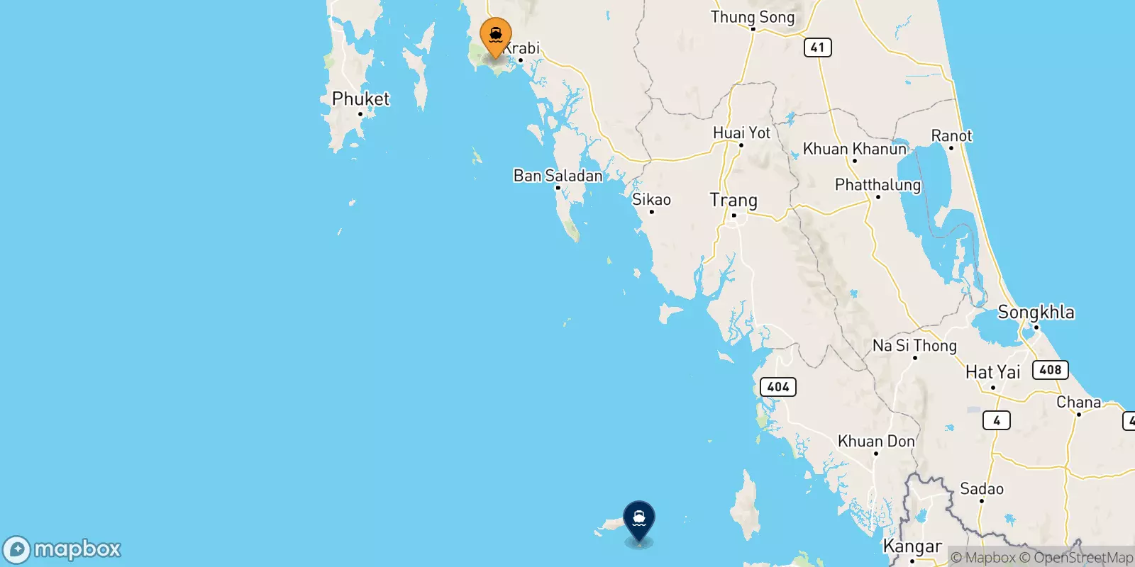 Ferry de Ao Nang (Nopparat Thara Pier) pour Koh Lipe (Bundhaya Pier)