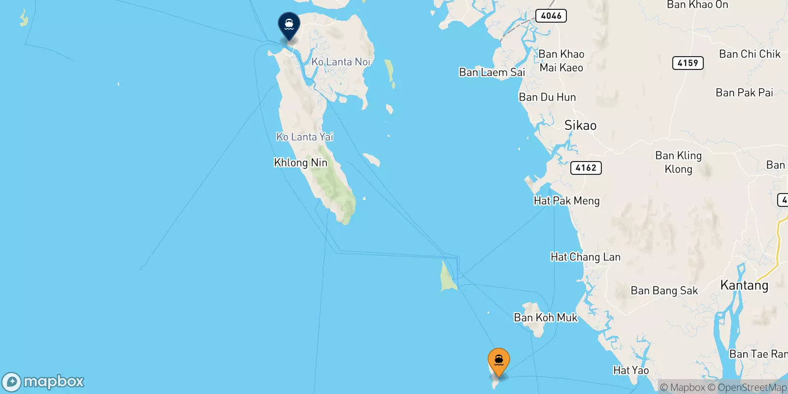 Ferry de Koh Kradan Beach pour Koh Lanta (Saladan Pier)