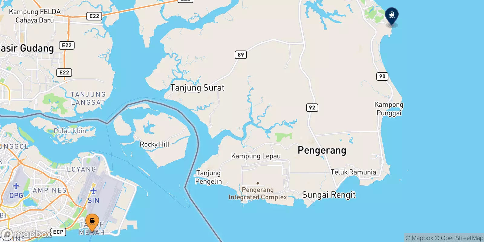 Ferry de Tanah Merah pour Desaru