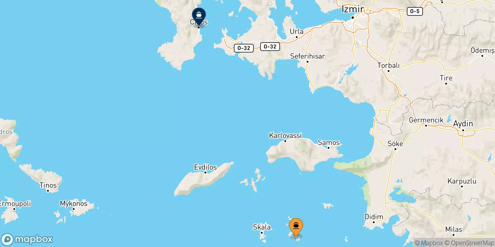 Ferry de Lipsi pour Chios