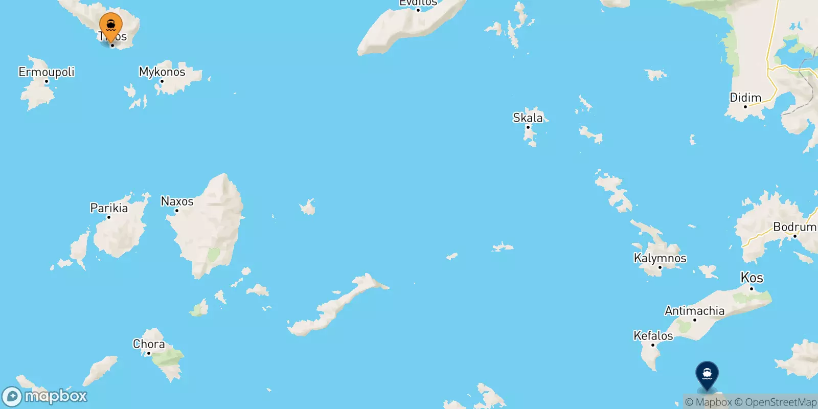 Ferry de Tinos pour Nisyros Ferry de Tinos pour Nisyros