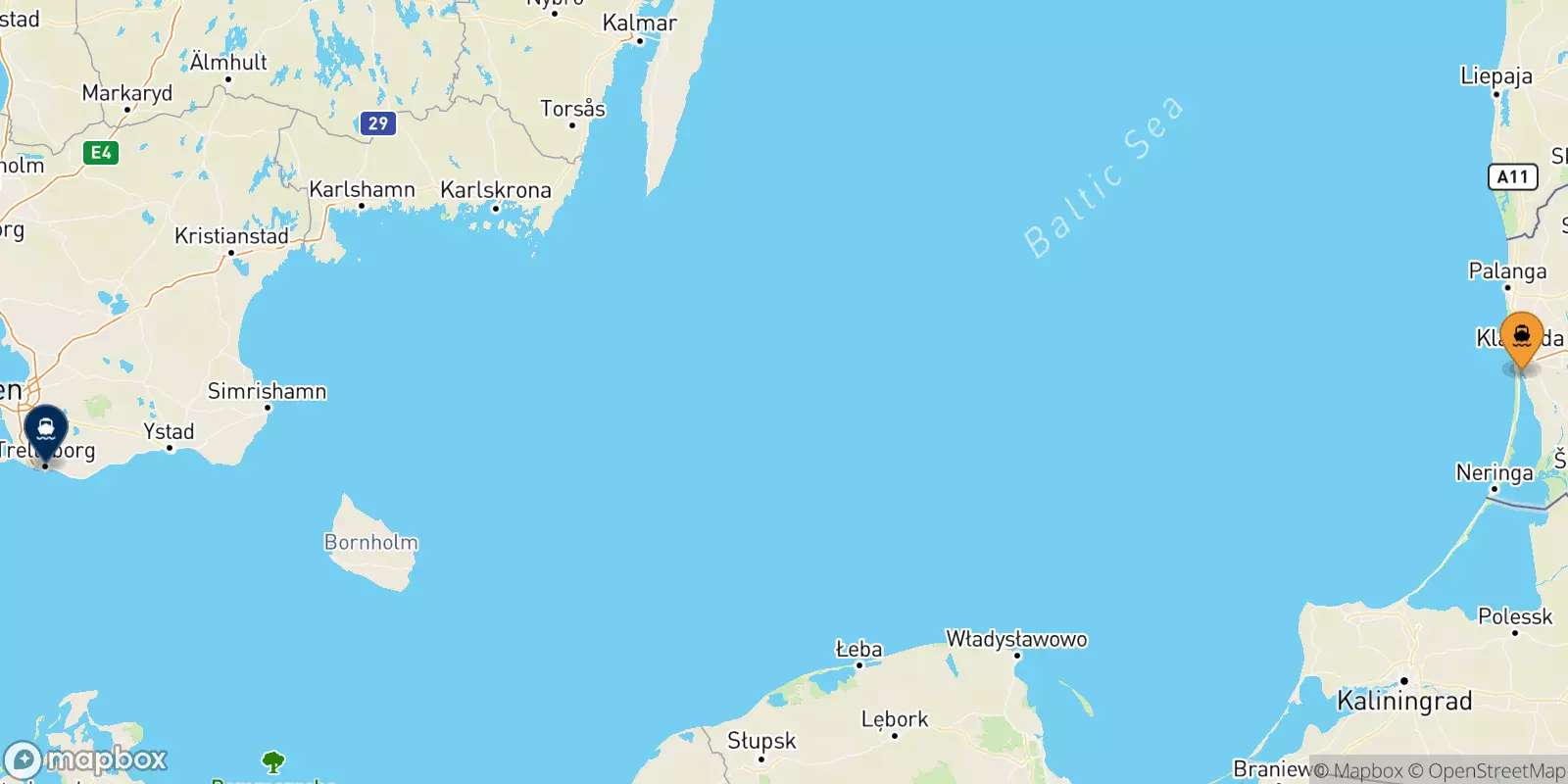 Ferry de la Lituanie pour Trelleborg