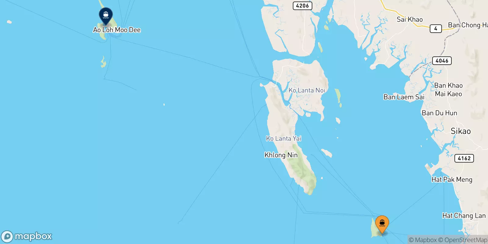 Ferry de Koh Ngai per il Îles Phi Phi