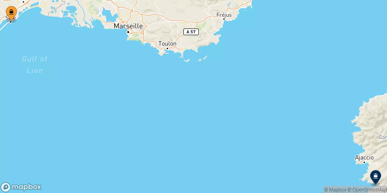 Ferry de Sète pour Ajaccio